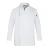 Uniforme de trabalho de chef, manga longa, vestuário de trabalho respirável para restaurantes, hotéis e estabelecimentos de catering, adequado para equipe de cozinha, confeitarias e padarias