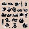 Desenhos animados criativos gato preto anime broche combinação bonito garrafa gato preto série terno metal distintivo