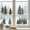 Decorações de Natal floco de neve adesivos de vidro transfronteiriços Amazon mais vendidos cedro verde adesivos eletrostáticos atacado