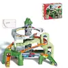 Sartén de Dinosaurio para Niños Carretera Panshan Combinación de Ciudad Coche de Carreras Rompiendo la Gran Aventura Edificio de Estacionamiento Juguete Educativo Niño