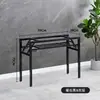 Estrutura de mesa dobrável pernas de mesa brancas restaurante metal suporte de camada dupla prateleira dobrável suporte de flores suporte de mola atacado
