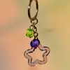 Acessórios de Chaveiro Estrela de Cinco Pontas Vazada Multicor Moda Desenho Animado Acessórios de Joia Tendência Unisex Inteligentes e Fofos