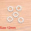 Acessórios de liga de 3 cores atacado mini engrenagem pingente DIY 12mm material para acessórios de pulseira steampunk