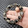 Pulsera de ágata de Xizang con cuentas una, dos, tres, cuatro, cinco, seis, nueve ojos colmillo de tigre Ruyi joyería pulsera de jade luantong
