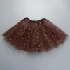Falda tutú para niños, princesa, lentejuelas, tres capas, 6 piezas, malla, gasa, tutú para niños