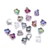 Grânulos de vidro cristal com furo central de 8mm, cor base galvanizada, borboleta, acessórios para joias DIY, acessórios para brincos, colares, pulseiras, material
