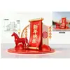 Decoraciones de Pergamino Rojo de Feliz Año Nuevo, Accesorios para Exhibición en Centro Comercial del Festival de Primavera del Año del Caballo