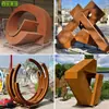 Escultura Heterosexual de Acero Resistente a la Intemperie Decoración de Césped de Parque al Aire Libre Placa de Acero Resistente a la Intemperie Cortina de Pared Paisajística Adornos de Escultura de Acero Resistentes a la Intemperie