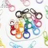 Mosquetão Colorido com Fivela Porta-Chaves Pingente Pequeno Argola Colorida Fivela de Argola Acessórios para Joias DIY