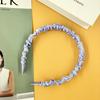 Diadema plisada para niña con tela de color liso, horquilla para el pelo, diadema para el pelo con efecto lavado facial de celebridades de Internet, accesorios para el cabello estilo bosque para mujer