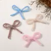 Lazo de Corbata Corto Tejido de Lana Dulce DIY Hecho a Mano Pin Lateral Adornos para el Cabello Tocado Zapatos y Calcetines Accesorios de Ropa