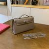Bolso Kelly de Piel Epsom con Patrón de Poros, de Mano, al Hombro, Cruzado, Bolso de Cadena, Nuevo Modelo 2025, Portátil