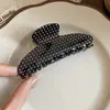 Pinza de Garra Redonda de Estrella con Puntos de Polca Acrílica Estilo Coreano Tamaño Grande para Recogidos de Cabello Grueso Pinza de Tiburón Pinza de Pelo de Alta Gama Accesorios para el Cabello