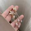 Pendientes Largos de Borla de Concha de Hada Super Mariposa Perla para Mujer Nicho de Alta Gama Lujo Accesible Elegantes Pendientes Únicos Estilo Caliente