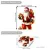 D18034 Papai Noel Festival de Natal Decoração Adesivo de Janela Vidro de Vitrine Decoração de Casa Adesivo Eletrostático Visível dos Dois Lados