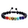 Amazon Corrente Ouro Joia Pulseira Pedra Vulcânica Turquesa Tigre Yoga Pulseira Trançada Yoga Energia Serviço Transfronteiriço
