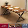 Mesa combinada de hierro forjado para tabernas comerciales, restaurantes de hot pot, mesas de comedor rectangulares, tiendas de barbacoa y uso doméstico, en un estilo sencillo