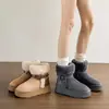 Botas de nieve para mujer de gamuza, suela gruesa, forradas de felpa, nuevo modelo invierno 2026, antideslizantes, resistentes al desgaste, zapatos cortos de algodón cálidos