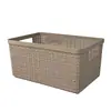 Cesta de Armazenamento de Rattan Sintético Aishangli Home Cesta Plástica Trançada para Artigos de Mesa Roupas Sujas Cesta de Armazenamento