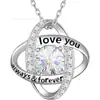 Collar de Plata de Ley S925 de Cuatro Hojas de Moda de Venta Caliente Transfronteriza para Mujer, Colgante de Moissanita de Imitación, Cadena para Clavícula, Regalo del Día de San Valentín