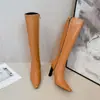 2026 Estilo Europeu e Americano Novo Bico Fino Salto Alto Moda de Rua Yangshulin Botas de Moda, Botas Femininas Outono e Inverno, Confortáveis e Respiráveis
