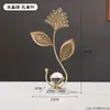 Bola de Cristal Hoja Nórdica Adornos Creativos Lujo Ligero Entrada del Hogar Sala de Estar Decoraciones para Gabinete de Vino Mobiliario de Oficina