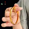 Pulseira Anel Estilo Influenciador Tendência Dourado Areia Costas de Liso Antigo Peixe-espinho Pulseira Aro Liso Joias Clássicas Atacado