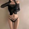 Calcinhas Sexy de Renda Vazada Estilo Japonês para Mulheres, Amarração de Cintura Baixa, Forro Respirável de Algodão Puro, Calcinhas Triângulo Quentes Sexy e Sedutoras