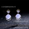 Exquisitos pendientes colgantes de ladrillo cuadrado pequeño de Corea del Sur para mujer, nuevos pendientes de ópalo de moda 2023, elegantes y sencillos, al por mayor