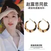 Pendientes Retro de Terciopelo con Estampado de Leopardo para Mujer Otoño e Invierno, Pendientes de Alta Gama, Modernos y Exagerados, Lujo Accesible Elegante, Pendientes con Cierre de Plata de Ley 925