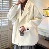 Gabardina de lana para hombre, abrigo de otoño e invierno 2022, chaqueta de cuello grande