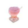 Pincel Grande para Pó de Unha em Formato de Rosa com Cravejamento de Diamantes, Novo Pincel de Unha em Formato de Rosa, Pincel Único de Maquiagem para Pó de Unha