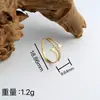 Moda europea y americana joyería de anillo transfronteriza anillo de acero de titanio retención de color chapado en oro de 18 quilates de alta calidad anillo para mujer