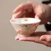 Taza de Cerámica Maestra Pintada a Mano Zorro de Nueve Colas Yiyan Forma Creativa de Calabaza Taza de Té Ligera Lujosa Juego de Té Gongfu Taza de Té