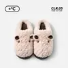 Chinelos de Algodão para Casal de Inverno Femininos de Inverno para Casa com Plus Veludo Quente Pelúcia Podem Ser Usados Fora Antiderrapantes Domésticos Pelúcia Chinelos Masculinos