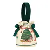 Bolsas de Dulces Navideños, Bolsas Pequeñas de Lona para Regalo, Bolsas con Cordón de Árbol de Navidad Santa Claus Manzana para Regalo, Al por Mayor en Stock