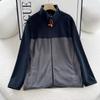 Chamarra con Cierre de Felpa Estilo Japonés para Hombre y Mujer Sudadera de Manga Larga Sudadera con Bloques de Color 462028