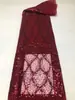 Tela de importación en stock bordada con lentejuelas y cuentas para vestidos de novia, trajes de escenario para actuaciones, vestidos de moda y bolsos