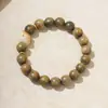 Pulsera de Sándalo Verde DIY Estilo Garra de Gato Quemada al Carbón 1.0 Pulsera Budista Femenina Pequeña Fresca Literaria Fabricante Venta al por Mayor