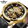 Reloj para hombre transfronterizo europeo y americano T-winner, moderno, con caja transparente hueca, reloj mecánico manual, disponible para dropshipping
