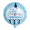 Cochecito de bebé transfronterizo huella de pie botella globos de papel de aluminio primer cumpleaños del bebé revelación de género globos de cumpleaños al por mayor