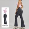 Traje de Yoga de Bloques de Color Ajustado, Cintura Alta, Levanta Glúteos, Traje de Fitness Adelgazante, Conjunto de Dos Piezas para Mujer