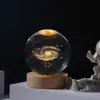 Fornecimento Direto de Atacado do Fabricante Bola de Cristal Luminosa 3D Esculpida Internamente Luz Noturna Decoração de Mesa Presente de Feriado Lembrança