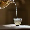 Taza de Té Doméstica de Bambú Azul Pintado a Mano de las Dinastías Tang y Song Tamaño Pequeño Taza de Cata de Té Kung Fu Azul y Blanco Teñido con Tinta Taza de Té para Eruditos