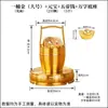 Tendencia de Tiktok Latón Atrae Fortuna Cubo de Oro Adorno Metal Dorado Chapado Lingote Pequeña Barra de Oro Latón Cubo de Agua Cobre Adorno