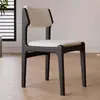 Cadeira de jantar em madeira maciça com encosto de almofada macia, adequada para salas de jantar domésticas, confortável para sentar por longos períodos, cadeira de lazer, cadeira de escritório, cadeira simples para estudo