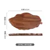 Bandeja de Madera de Acacia Marina Lichi para Uso Doméstico, Bandeja de Té de Madera Estilo Chino, Bandeja para Frutas y Pasteles de Restaurante, Bandeja de Hoja de Madera Maciza