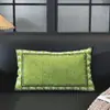 Almohada Decorativa de Lujo Ligero Americano Color Té con Leche Jacquard de Terciopelo de Alta Calidad Cubierta para Cojín de Respaldo de Sofá, Sala de Estar, Mesita de Noche Estilo Moderno de Mediados de Siglo