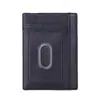 Cartera de monedas de moda Amazon al por mayor Europea y Americana tarjeta antirrobo cepillado rfid ultradelgada en stock conjunto de tarjetas de autobús de moda