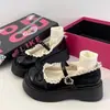 Zapatos Mary Jane Negros con Lazo Dulce 2025 Otoño Nuevos Retro de Suela Gruesa para Aumentar Altura Lolita Zapatos Pequeños de Piel para Mujer